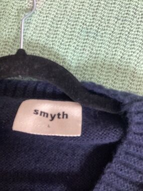 SMYTH  knitted cardigan with pocket SZ L fuzzy ,oversized , grandpa core ,